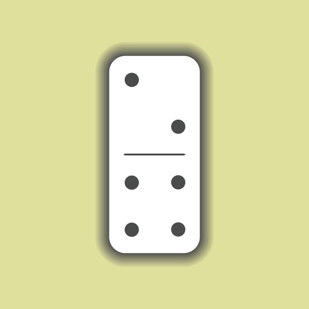 Domino白色。在2号和4号隔离背景图片下载