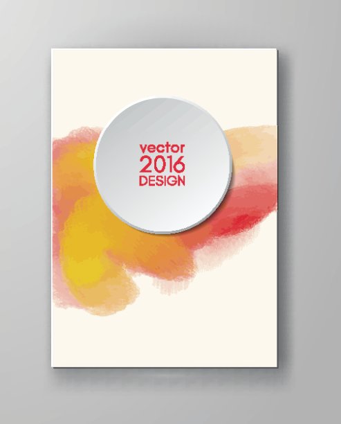 多色模糊背景的小册子。图片下载