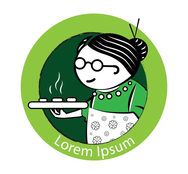 奶奶蛋糕Logo设计图片下载