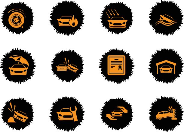 汽车保险的图标图片下载