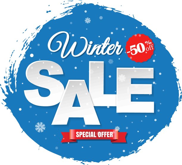 冬季销售的旗帜图片下载