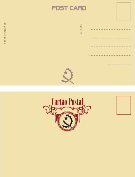 安哥拉的老式明信片图片下载