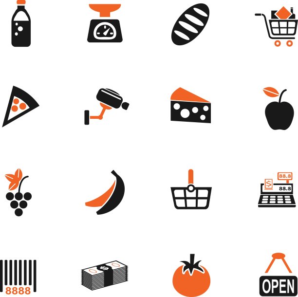 杂货店图标集图片下载