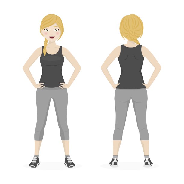 金发女人穿着灰色和黑色运动服做运动图片下载