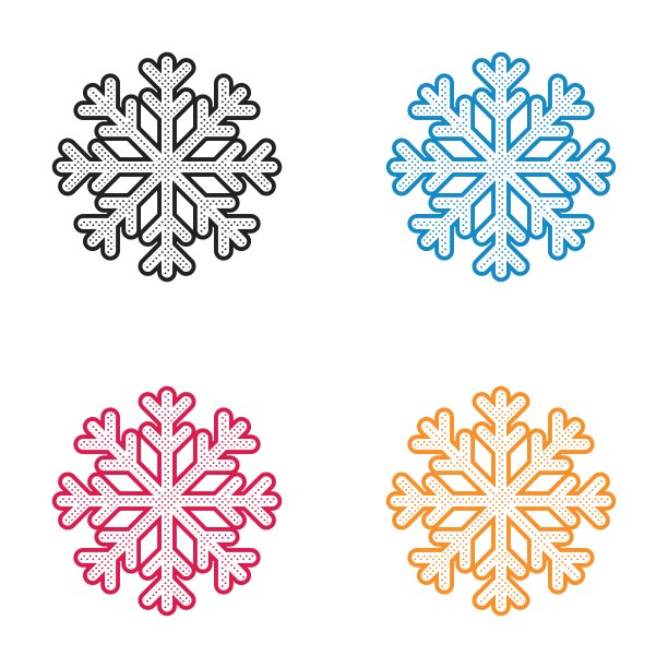 圣诞雪花点缀风格图片下载