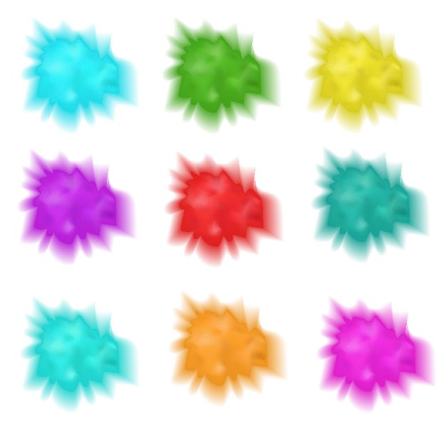 霍莉画了逼真的泼墨画。收集彩云粉。孤立在白色背景上。矢量图图片下载