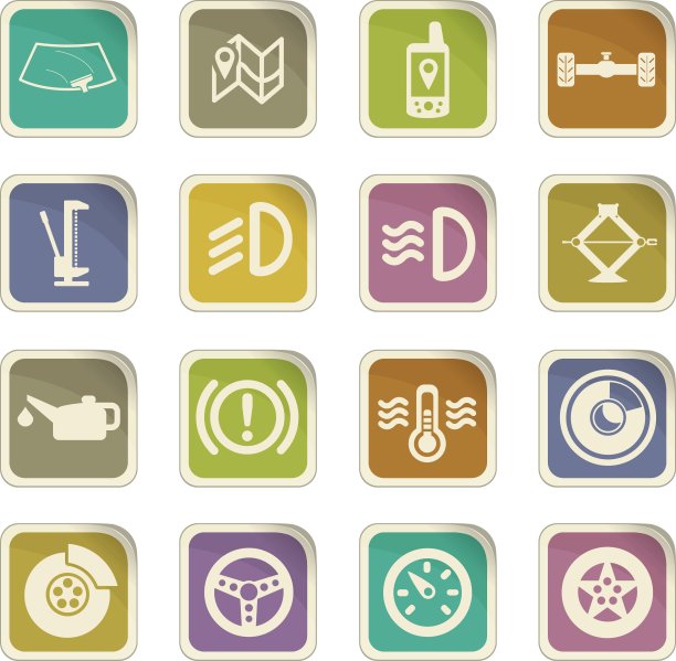 汽车商店图标集图片下载