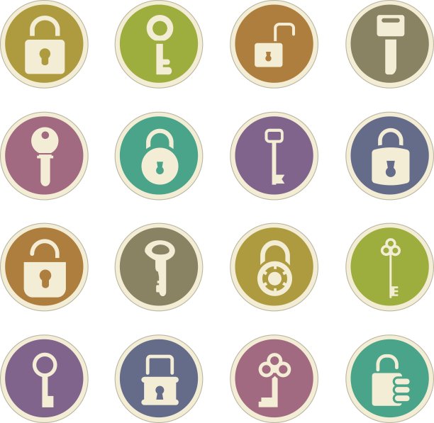 锁定和关键图标设置图片下载