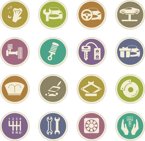 汽车商店图标集图片下载