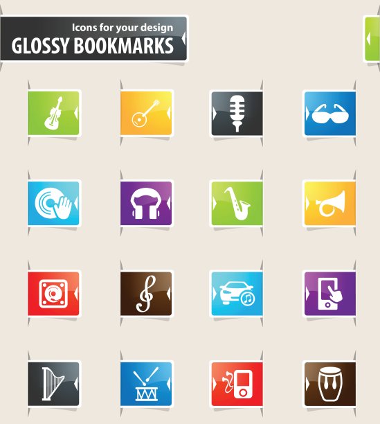 迪斯科或俱乐部图标集图片下载