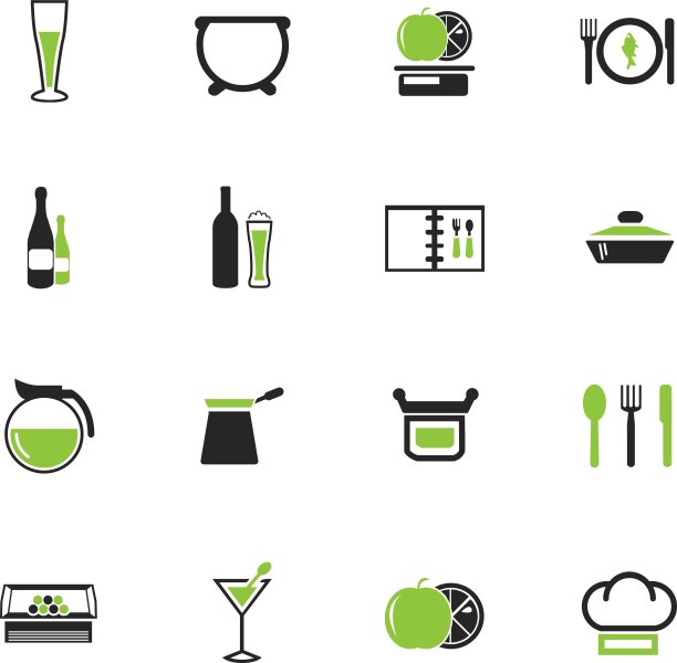 食物和厨房图标集图片下载