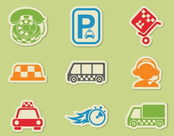 的士服务图标集图片下载