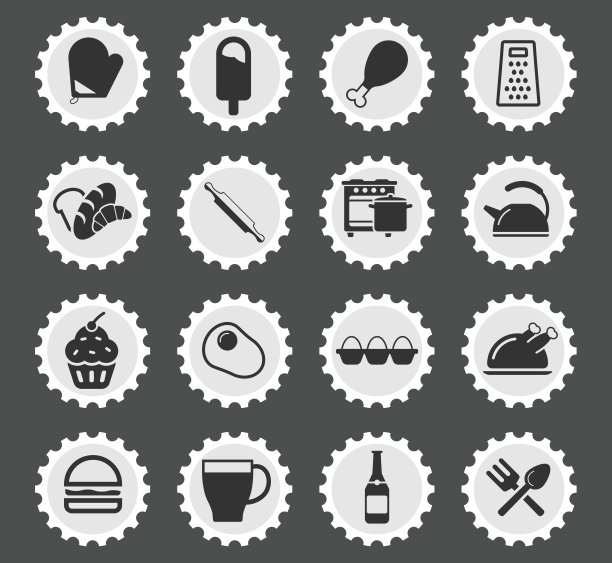 食物和厨房只是图标图片下载