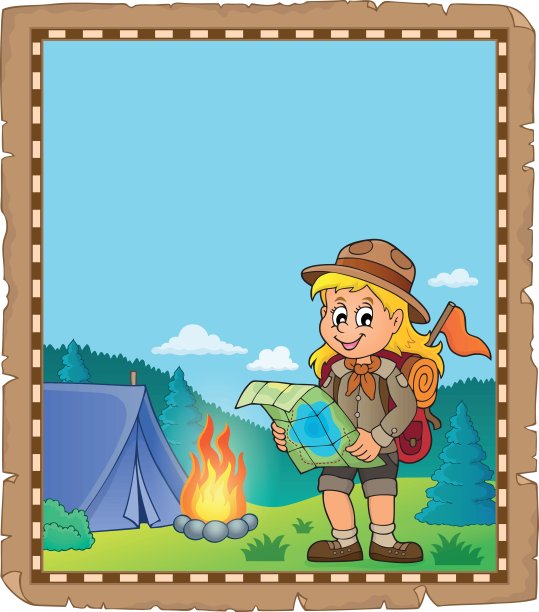 羊皮纸与女童子军主题2图片下载