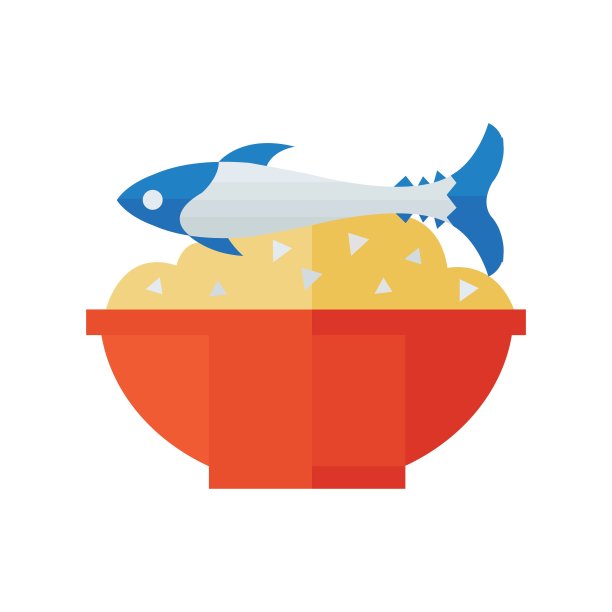 水稻与鱼载体图片下载