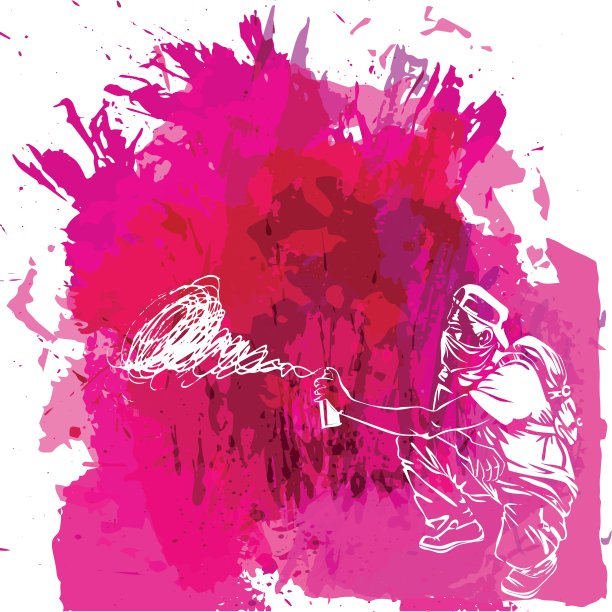 水彩画风格的喷溅点。图片下载