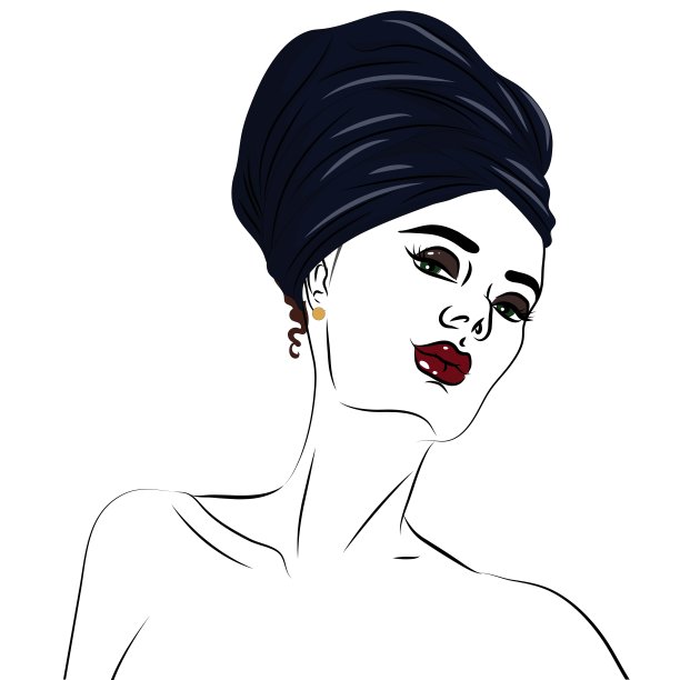 年轻美女肖像孤立在白色。图片下载