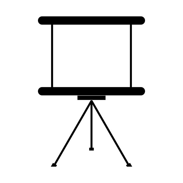 商务演示板黑色图标图片下载