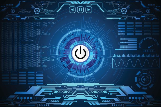 矢量抽象后台技术界面设计。图片下载