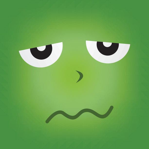 绿色怪物人物脸图片下载