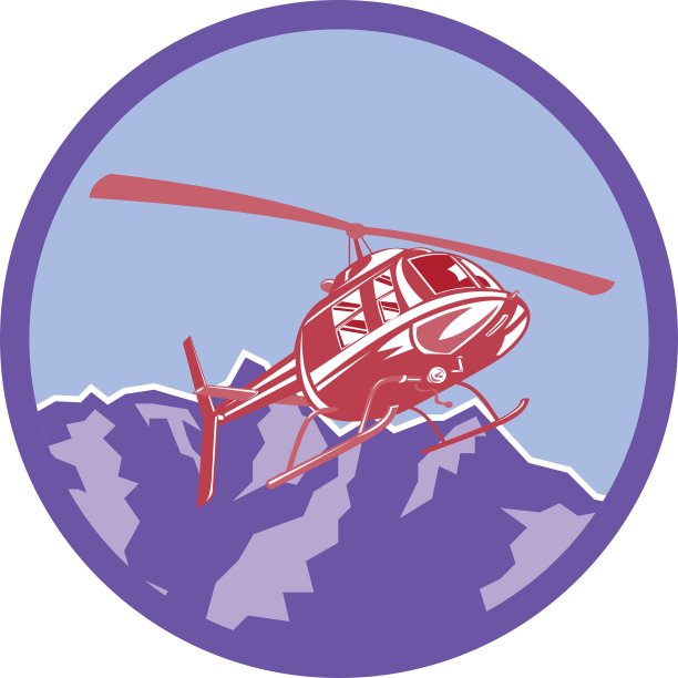 直升机阿尔卑斯山山脉环行复古图片下载