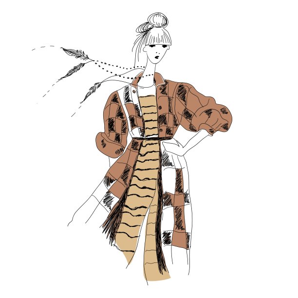 年轻时尚的波西米亚风格的女孩，印t恤，手机壳，海报，袋子，杯子或记事本封面图片下载