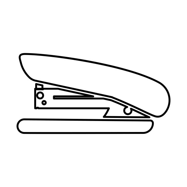 订书机黑色彩色图标。图片下载