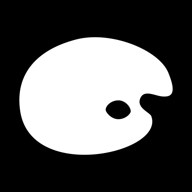 调色板白色图标。图片下载