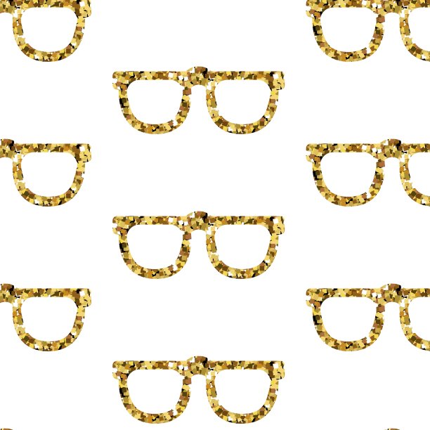 金色玻璃无缝图案上的白色背景图片下载