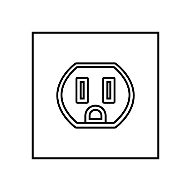 黑色插座图标图片下载