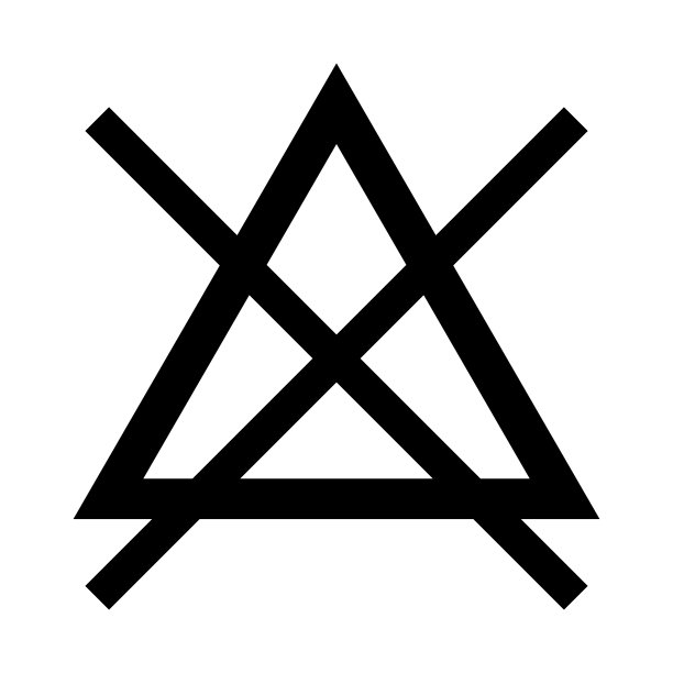 标志不可漂白黑色图标。图片下载