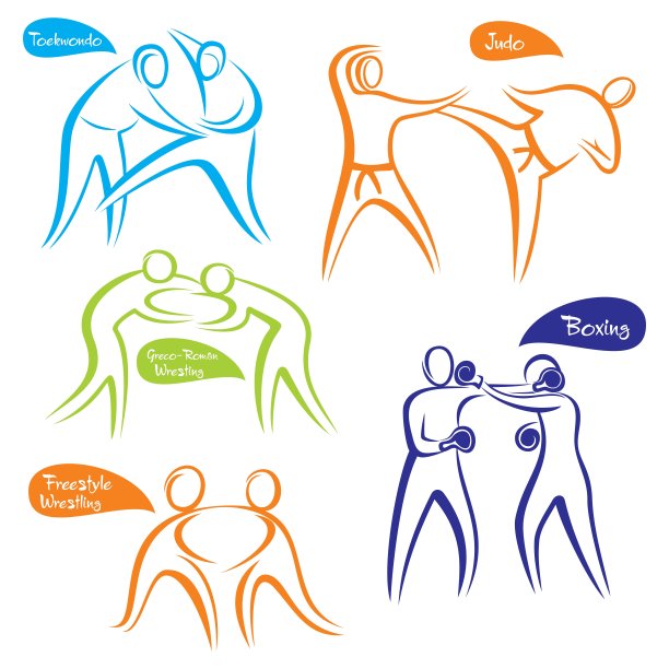 抽象不同的体育符号设计图片下载