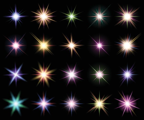 透明星形矢量符号图标设计。美丽illustrati图片下载