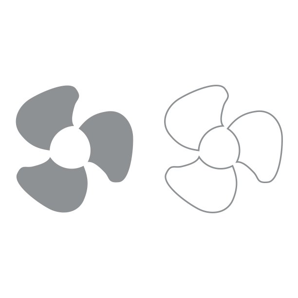 黑色风扇叶片图标图片下载