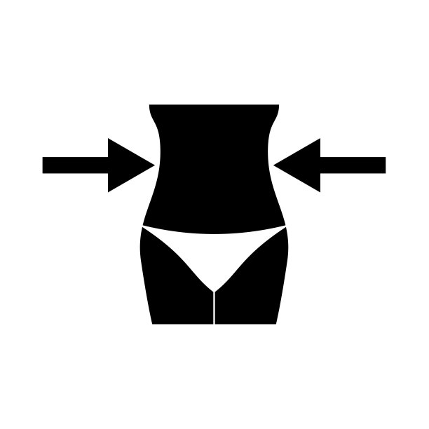 瘦身女性概念，它是黑色的图标。图片下载