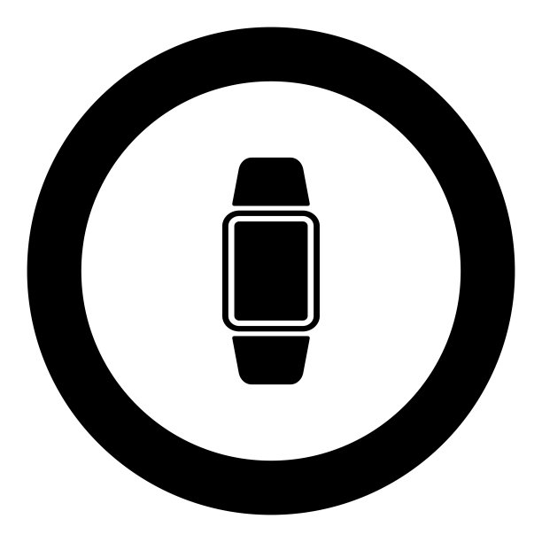 数字指针时钟图标黑色在圆圈图片下载