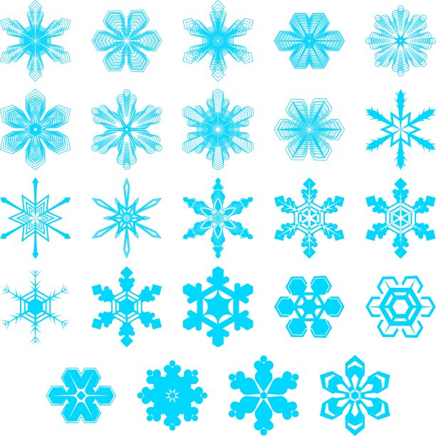 向量集雪花图片下载