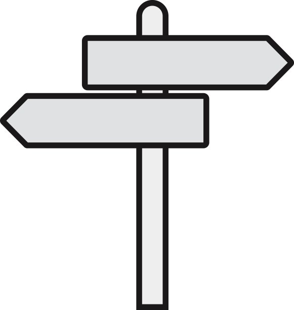 路标矢量图标图片下载