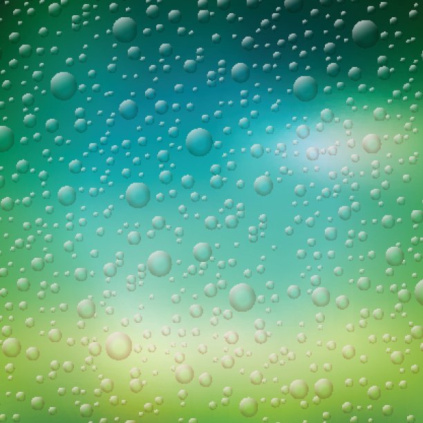 矢量水滴插图在模糊的自然背景。图片下载