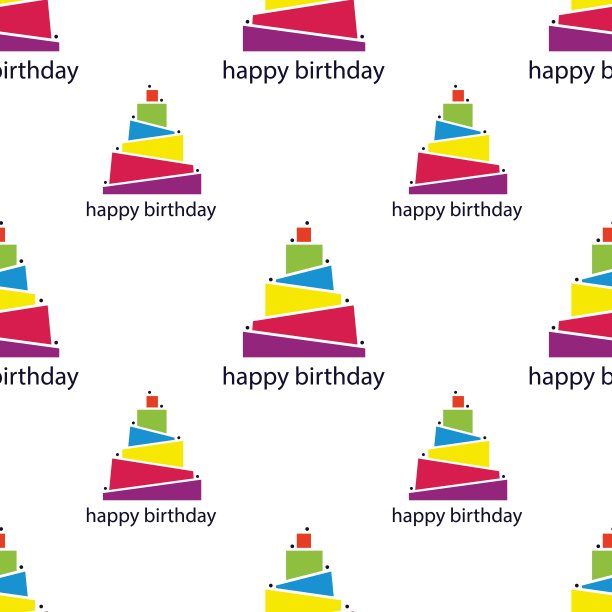 无缝图案与抽象蛋糕。向量图片下载