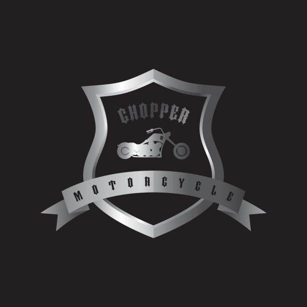 闪亮的银色盾牌直升机摩托车图片下载