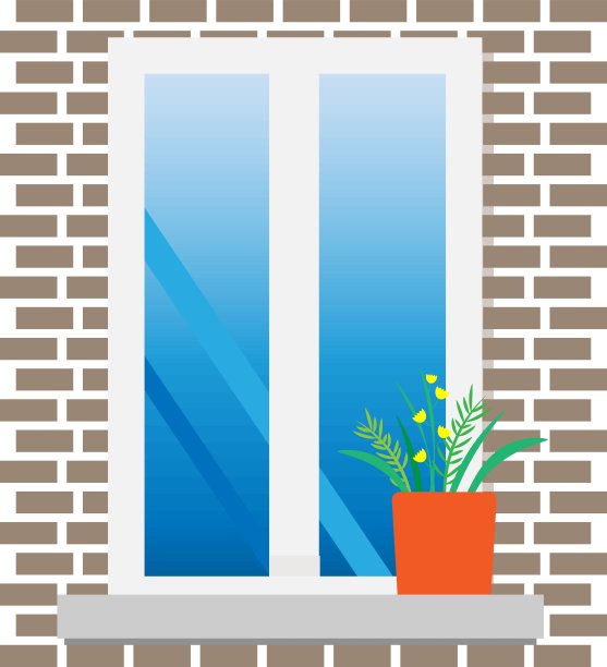 窗户用鲜花图片下载