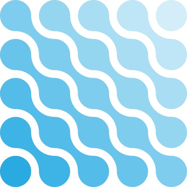 以菱形和蓝色阴影连接的点。水的主题概念。抽象的设计元素。矢量图图片下载