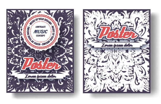 套仙女尾巴传单封面书装饰插图的概念。复古艺术部落，伊斯兰，阿拉伯，印度，奥斯曼帝国的主题，元素。矢量装饰复古贺卡或邀请设计。图片下载