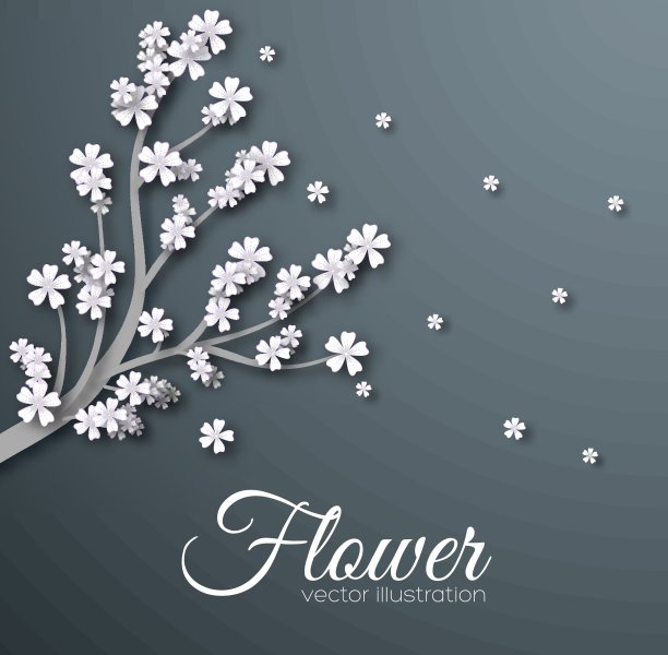 抽象装饰花背景概念。矢量插图设计图片下载