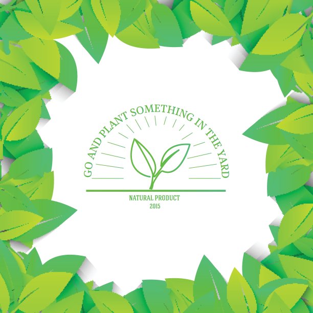 生态自然植物缤纷插画。生态绿叶载体背景。环境春天抽象的设计理念。图片下载