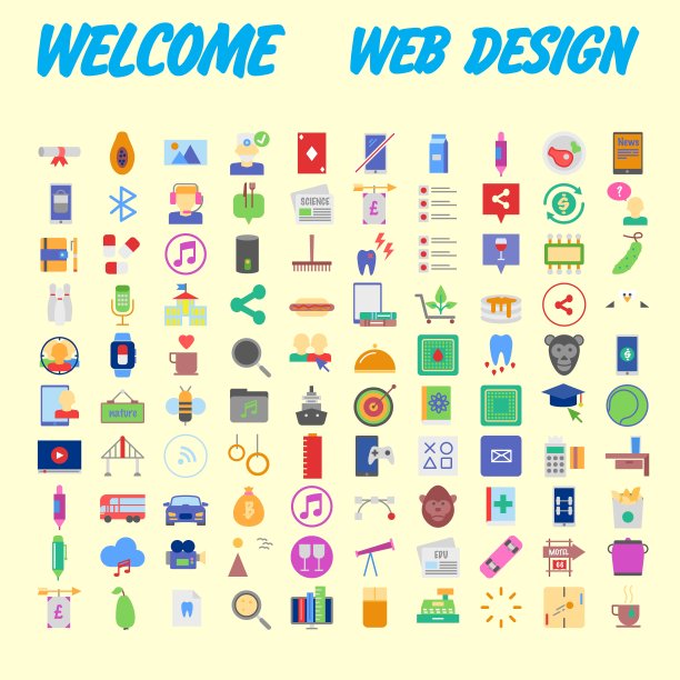 一套100通用现代细线图标为网络和移动。向量图片下载