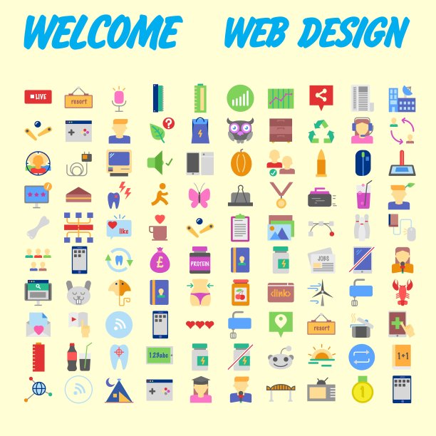 一套100通用现代细线图标为网络和移动。向量图片下载