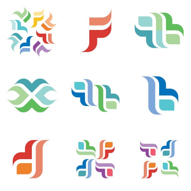 抽象矢量设计图形标识的想法图片下载