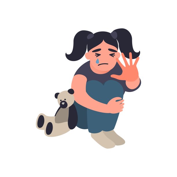 停止暴力和虐待儿童。小女孩坐在地板上哭。不幸的童年概念。儿童创伤性体验。不当行为的父母图片下载